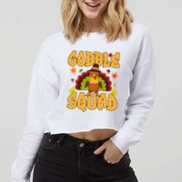 Gobble Squad Turkey Design Gobble Squad Cropped Pullover Crew
