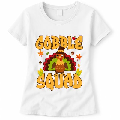 Gobble Squad Turkey Design Gobble Squad Womens T-Shirt