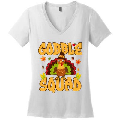 Gobble Squad Turkey Design Gobble Squad Women's V-Neck T-Shirt
