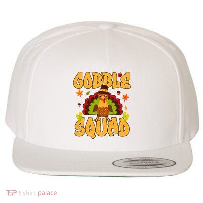Gobble Squad Turkey Design Gobble Squad Wool Snapback Cap