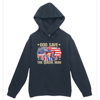 God Save The Queen Man 4th Of July Funny Joe Biden Meme Urban Pullover Hoodie