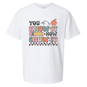 Groovy State Testing Day Teacher You Know It Now Show It Sueded Cloud Jersey T-Shirt