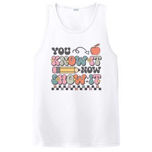 Groovy State Testing Day Teacher You Know It Now Show It PosiCharge Competitor Tank