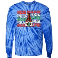 Groovy Speech Therapist Cute Christmas Gnome Slp Therapist Funny Gift Tie-Dye Long Sleeve Shirt