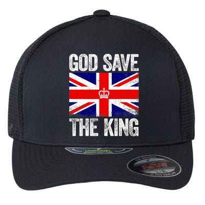 God Save The King Charles III Tee UK Flag Top King Charles Flexfit Unipanel Trucker Cap