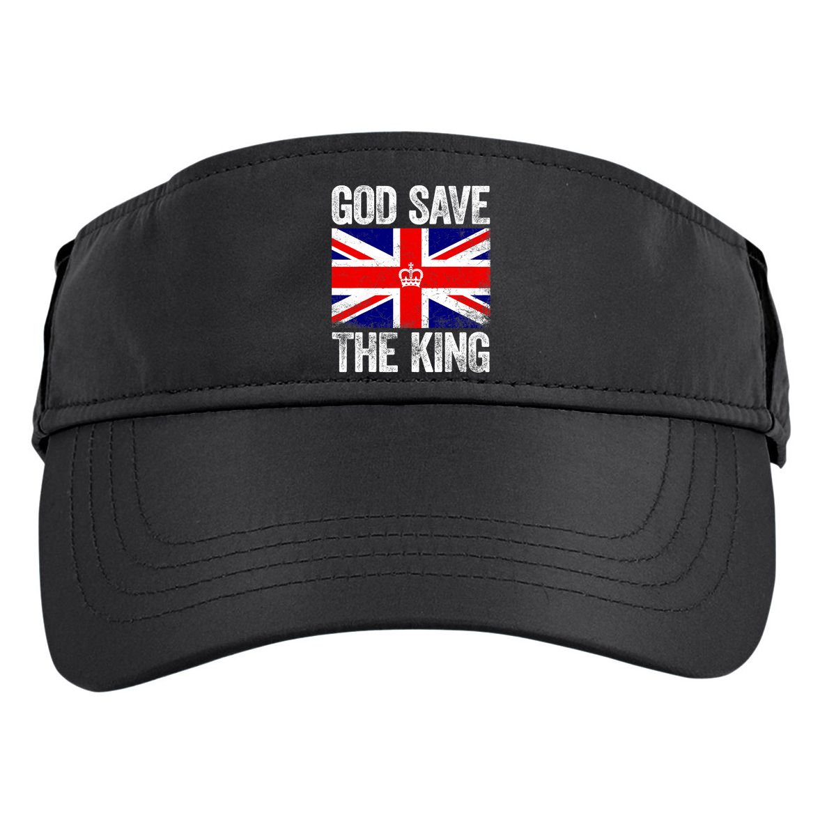 God Save The King Charles III Tee UK Flag Top King Charles Adult Drive Performance Visor