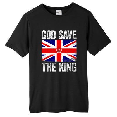 God Save The King Charles III Tee UK Flag Top King Charles Tall Fusion ChromaSoft Performance T-Shirt