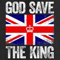 God Save The King Charles III Tee UK Flag Top King Charles Microfiber Hand Towel