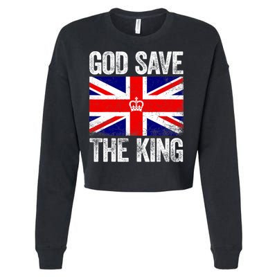 God Save The King Charles III Tee UK Flag Top King Charles Cropped Pullover Crew