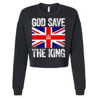 God Save The King Charles III Tee UK Flag Top King Charles Cropped Pullover Crew