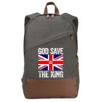 God Save The King Charles III Tee UK Flag Top King Charles Cotton Canvas Backpack