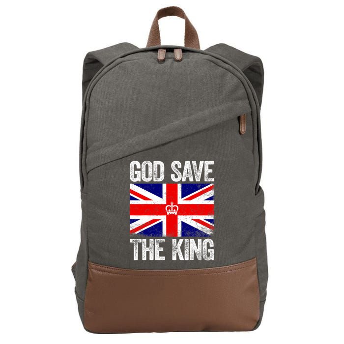 God Save The King Charles III Tee UK Flag Top King Charles Cotton Canvas Backpack