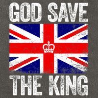 God Save The King Charles III Tee UK Flag Top King Charles Cotton Canvas Backpack