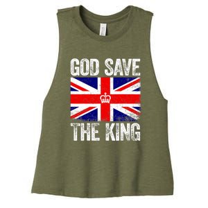 God Save The King Charles III Tee UK Flag Top King Charles Women's Racerback Cropped Tank