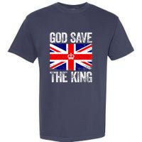 God Save The King Charles III Tee UK Flag Top King Charles Garment-Dyed Heavyweight T-Shirt