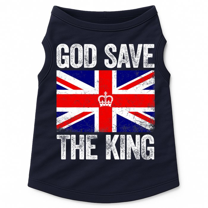 God Save The King Charles III Tee UK Flag Top King Charles Doggie Tank