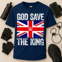 God Save The King Charles III Tee UK Flag Top King Charles Performance Shirt