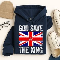 God Save The King Charles III Tee UK Flag Top King Charles Hoodie