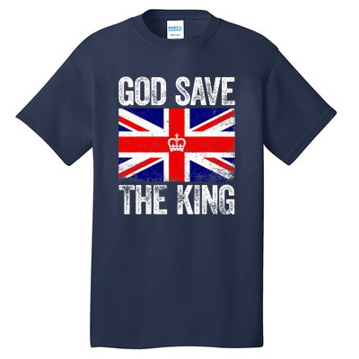 God Save The King Charles III Tee UK Flag Top King Charles Tall T-Shirt