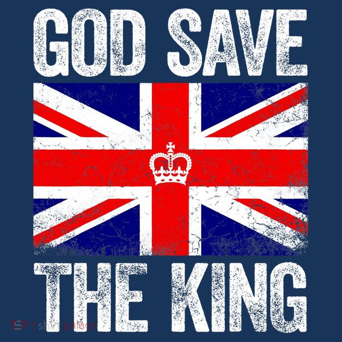 God Save The King Charles III Tee UK Flag Top King Charles Tall T-Shirt