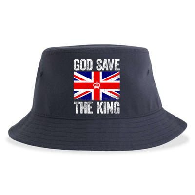 God Save The King Charles III Tee UK Flag Top King Charles Sustainable Bucket Hat