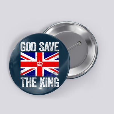 God Save The King Charles III Tee UK Flag Top King Charles Button