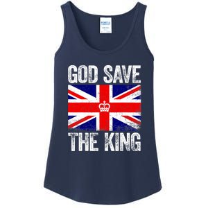 God Save The King Charles III Tee UK Flag Top King Charles Ladies Essential Tank