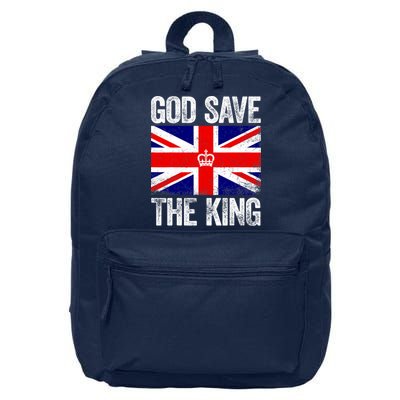 God Save The King Charles III Tee UK Flag Top King Charles 16 in Basic Backpack
