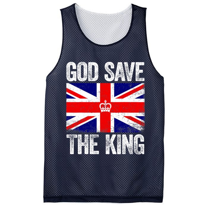 God Save The King Charles III Tee UK Flag Top King Charles Mesh Reversible Basketball Jersey Tank