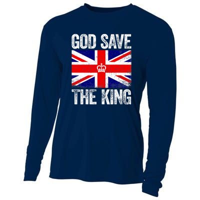 God Save The King Charles III Tee UK Flag Top King Charles Cooling Performance Long Sleeve Crew