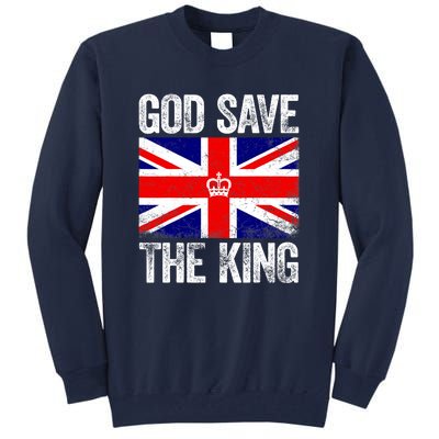 God Save The King Charles III Tee UK Flag Top King Charles Tall Sweatshirt