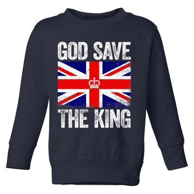 God Save The King Charles III Tee UK Flag Top King Charles Toddler Sweatshirt