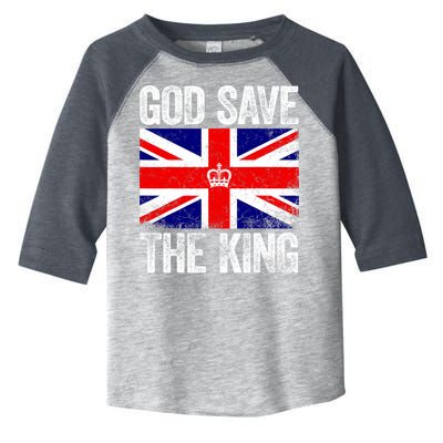 God Save The King Charles III Tee UK Flag Top King Charles Toddler Fine Jersey T-Shirt