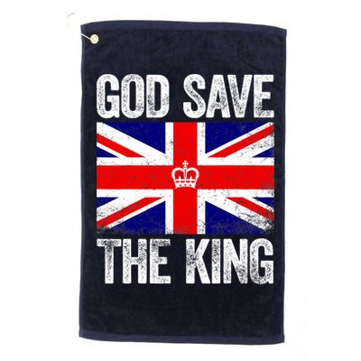 God Save The King Charles III Tee UK Flag Top King Charles Golf Towel