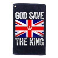God Save The King Charles III Tee UK Flag Top King Charles Golf Towel