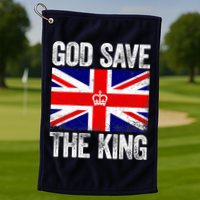 God Save The King Charles III Tee UK Flag Top King Charles Golf Towel