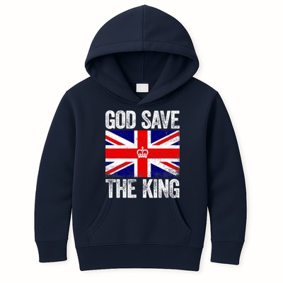 God Save The King Charles III Tee UK Flag Top King Charles Kids Hoodie