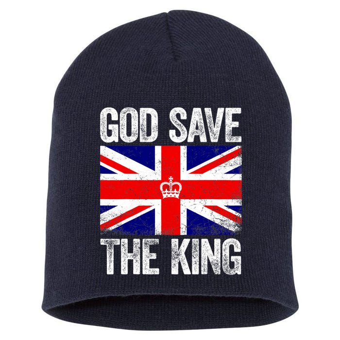 God Save The King Charles III Tee UK Flag Top King Charles Short Acrylic Beanie
