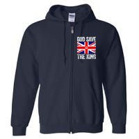 God Save The King Charles III Tee UK Flag Top King Charles Full Zip Hoodie