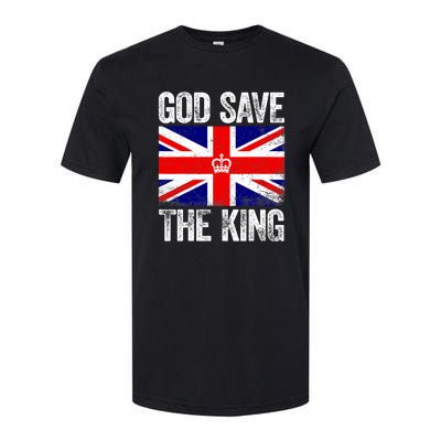 God Save The King Charles III Tee UK Flag Top King Charles Softstyle CVC T-Shirt