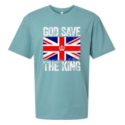 God Save The King Charles III Tee UK Flag Top King Charles Sueded Cloud Jersey T-Shirt