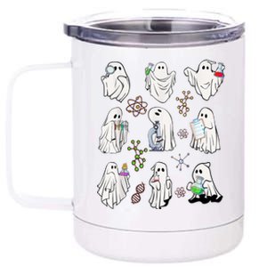 Ghost Science Teacher Chemistry Laboratory Halloween Costume 12 oz Stainless Steel Tumbler Cup