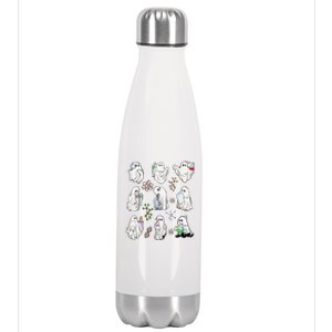 Ghost Science Teacher Chemistry Laboratory Halloween Costume Stainless Steel Insulated Water Bottle