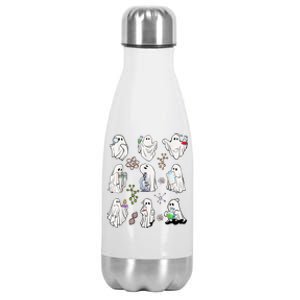 Ghost Science Teacher Chemistry Laboratory Halloween Costume Stainless Steel Insulated Water Bottle