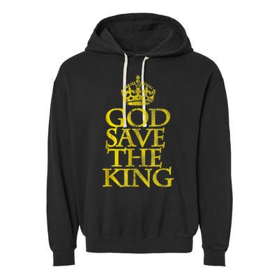 God Save The King King Charles III Apparel Garment-Dyed Fleece Hoodie