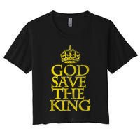 God Save The King King Charles III Apparel Women's Crop Top Tee