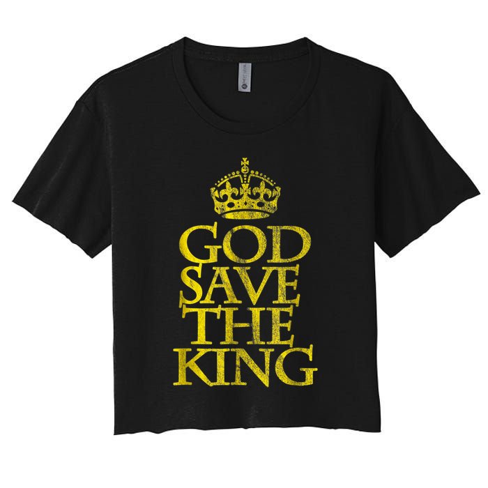 God Save The King King Charles III Apparel Women's Crop Top Tee