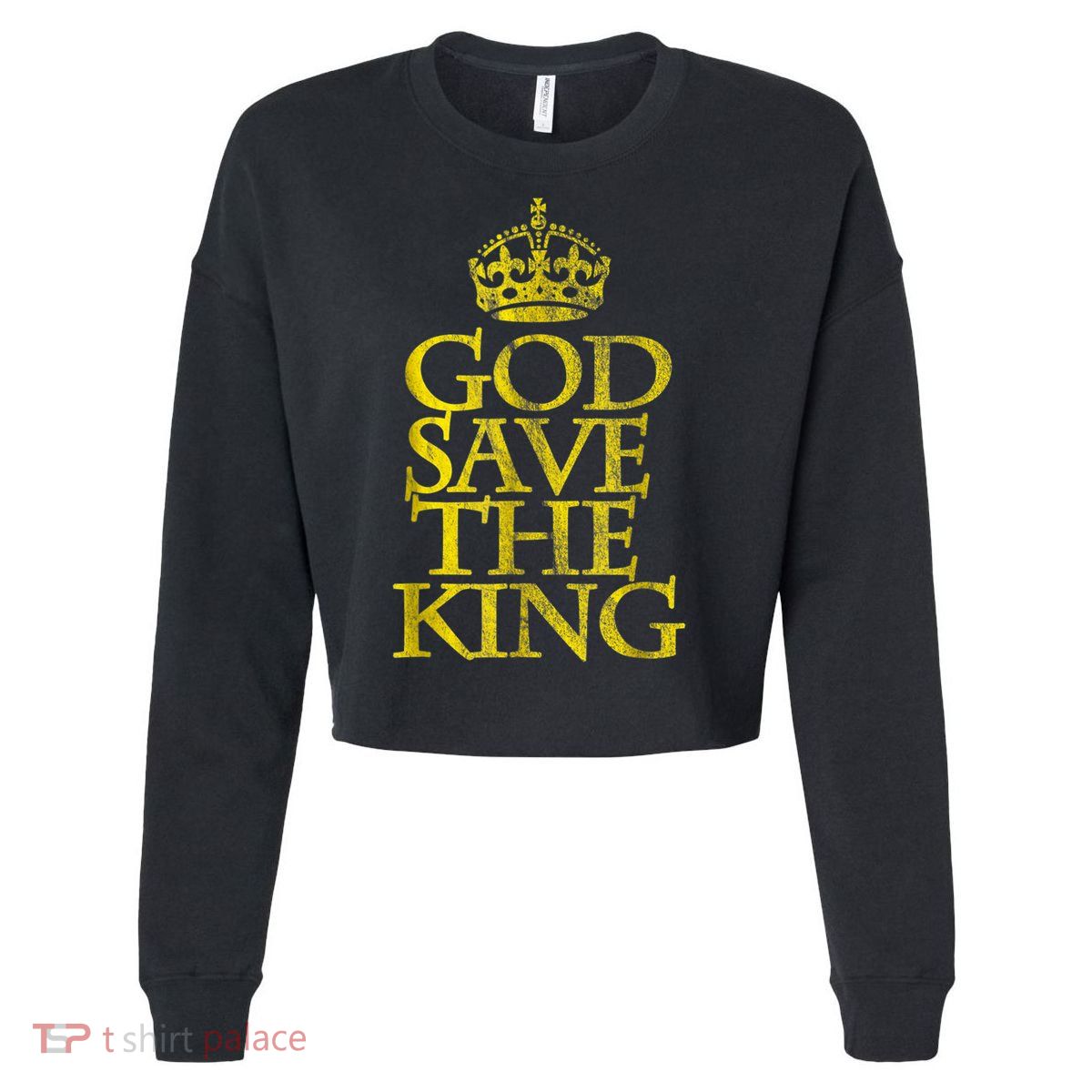 God Save The King King Charles III Apparel Cropped Pullover Crew