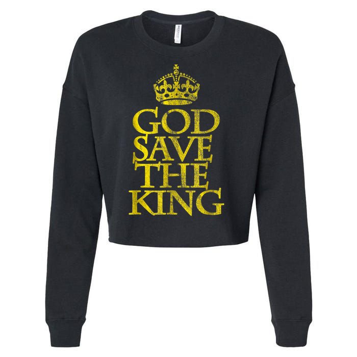 God Save The King King Charles III Apparel Cropped Pullover Crew