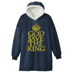 God Save The King King Charles III Apparel Hooded Wearable Blanket